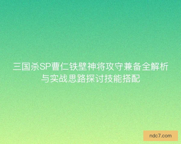 三国杀SP曹仁铁壁神将攻守兼备全解析与实战思路探讨技能搭配